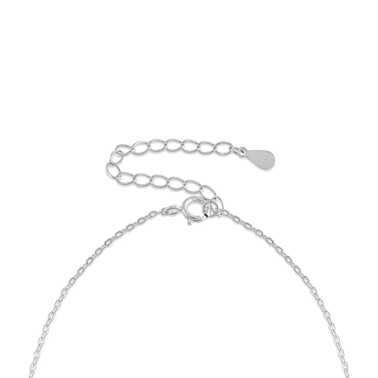 Ariva Silver Flower Necklace with Dancing Diamond - Ariva
