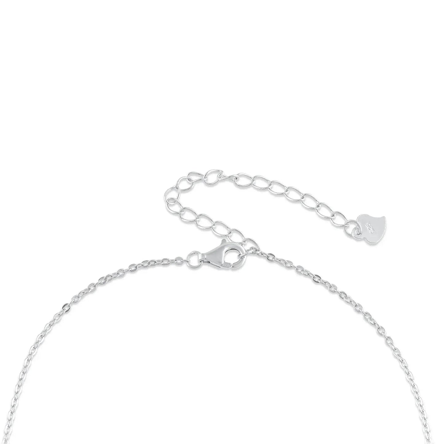 Ariva Sliver leaf motifs Pendant With Link Chain - Ariva