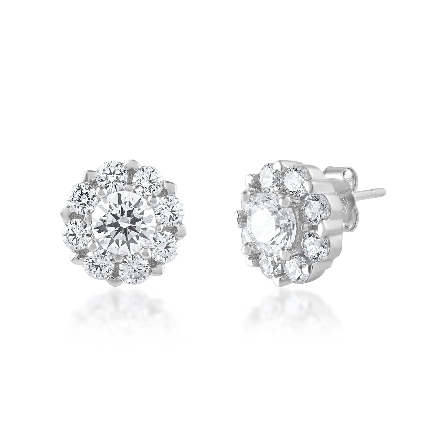 Ariva Silver White Zirconia Pendant Set - Ariva