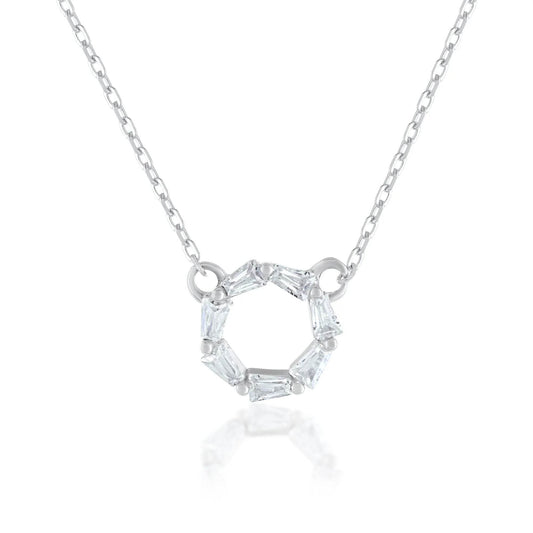 Ariva silver Diamond Circle Necklace - Ariva 