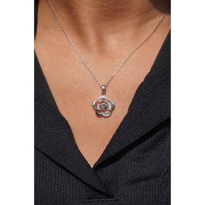 Ariva Silver Flower Pendant Set - Ariva 