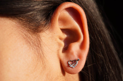 Ariva Silver Love Earring - Ariva 