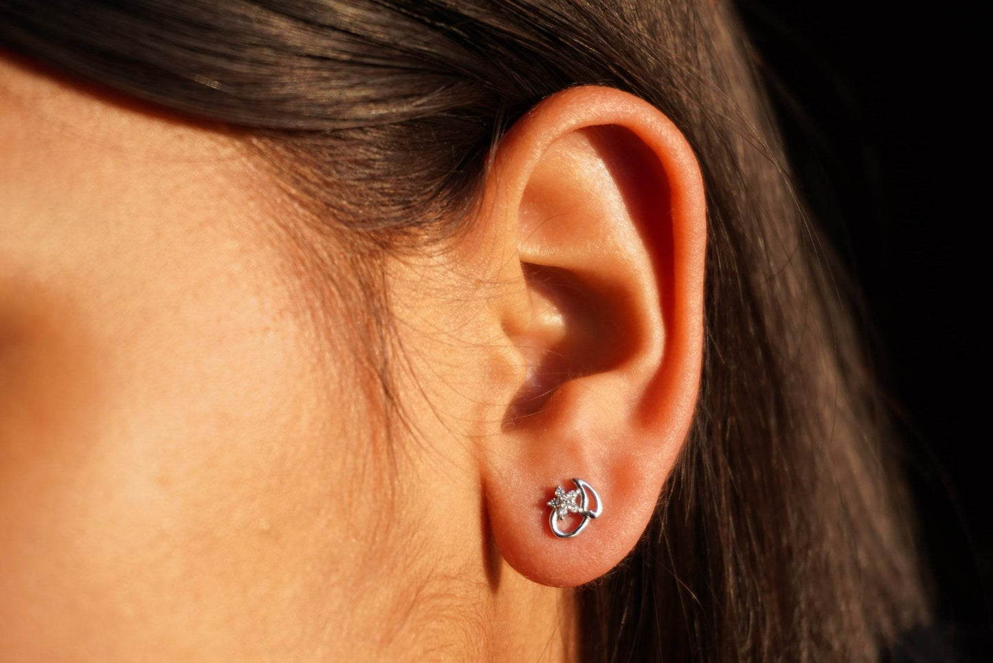 Ariva Silver Flower-Leaf Earring - Ariva 