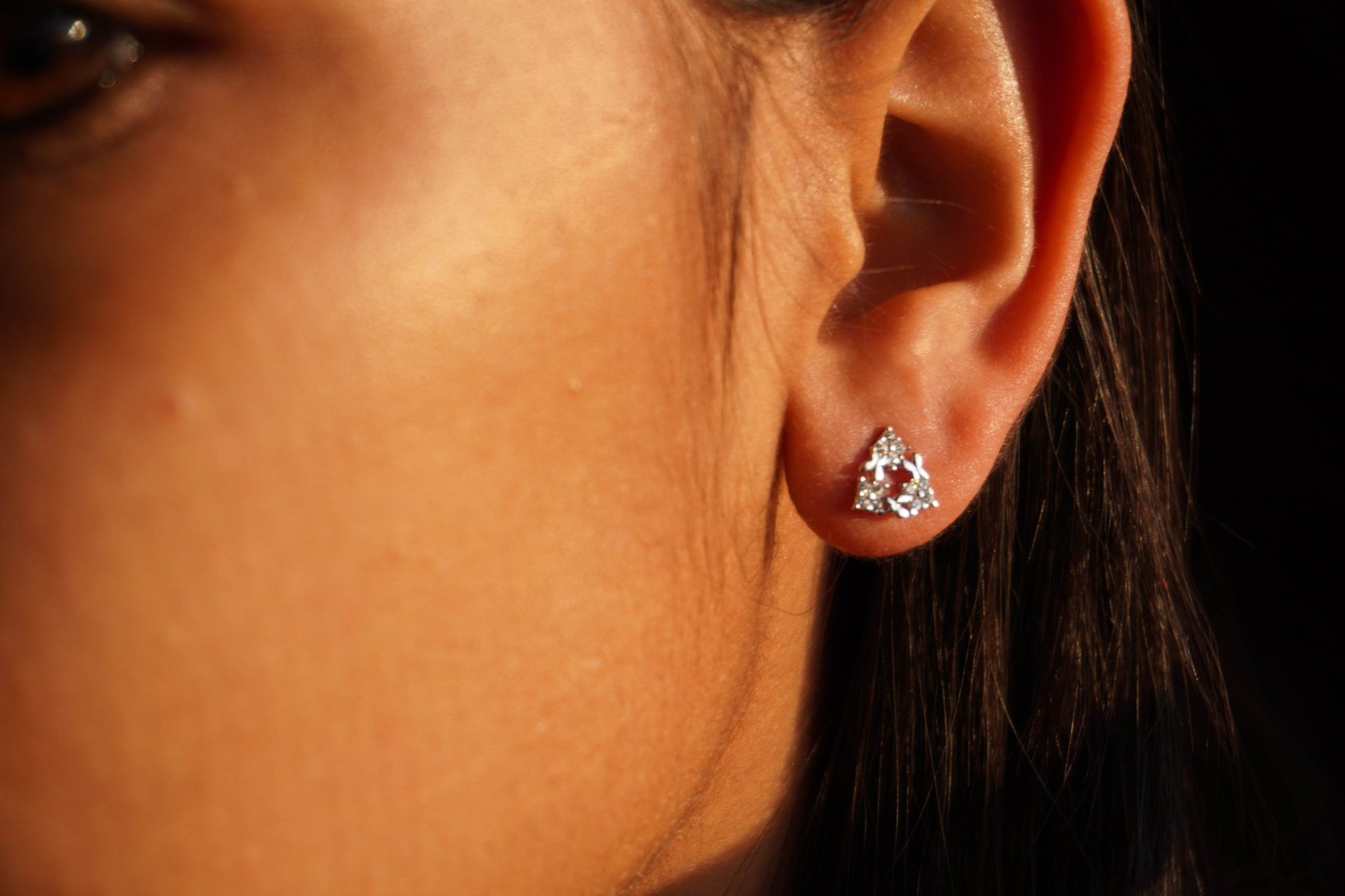 Ariva Silver Triangle Earring - Ariva 