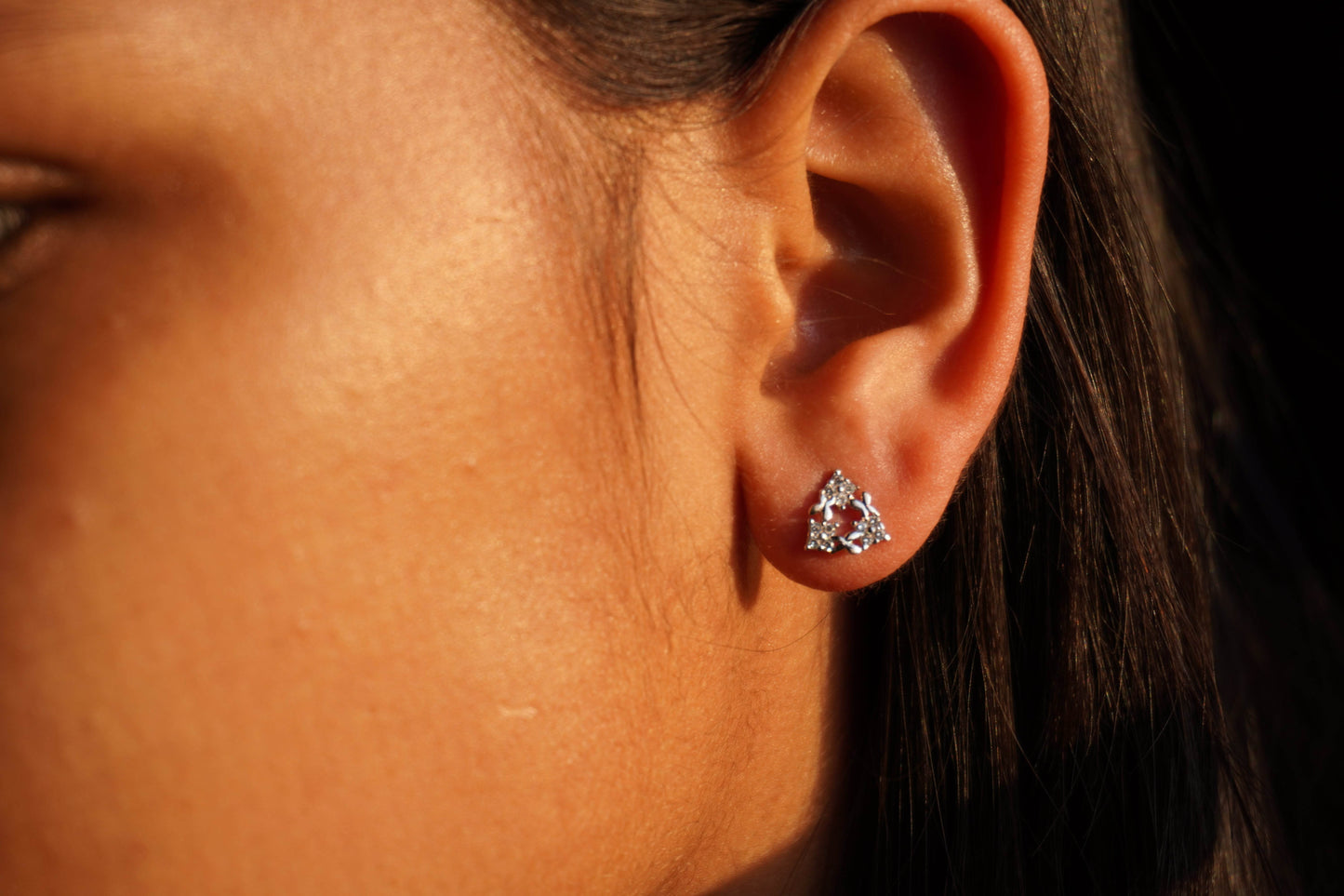 Ariva Silver Triangle Earring - Ariva 