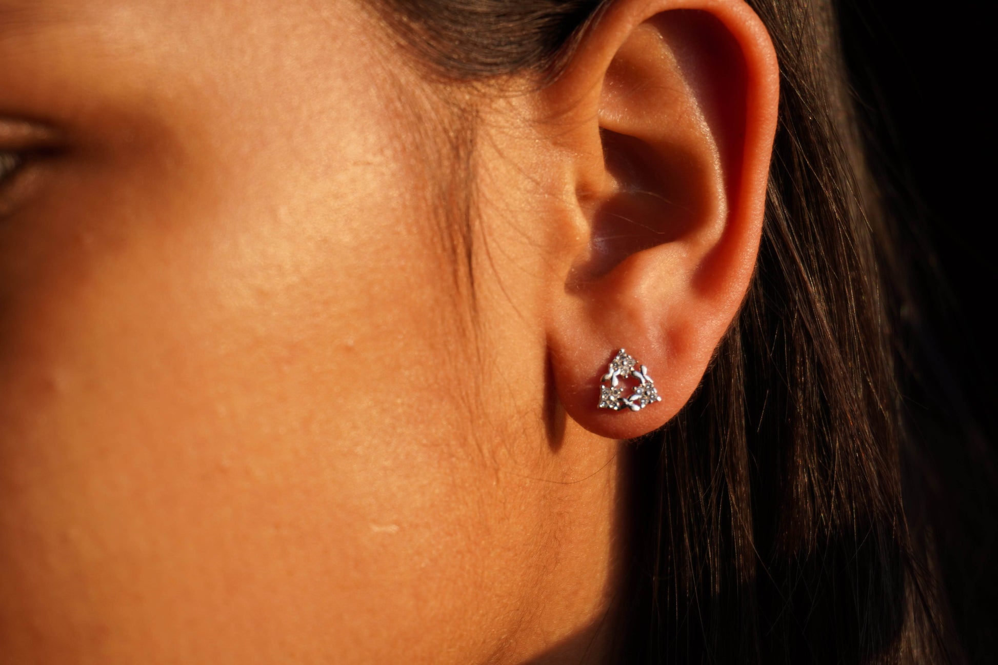 Ariva Silver Triangle Earring - Ariva 