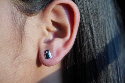 Ariva Silver Lock Earring - Ariva 