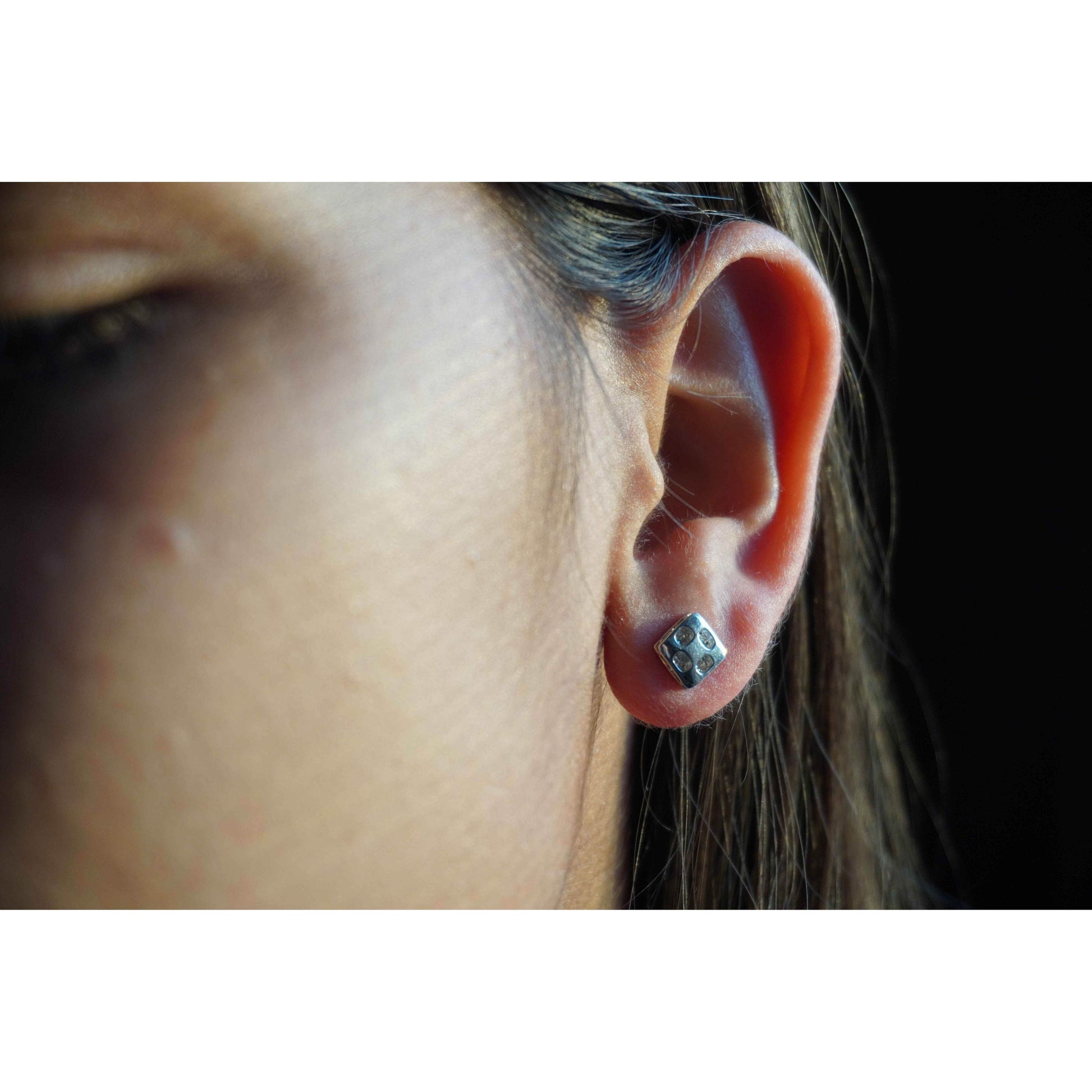Ariva Silver Square Earring - Ariva 