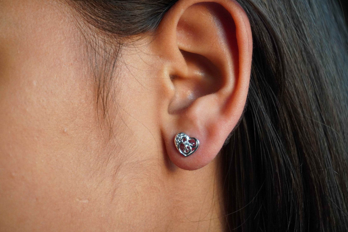 Ariva Silver Heart Earring - Ariva 
