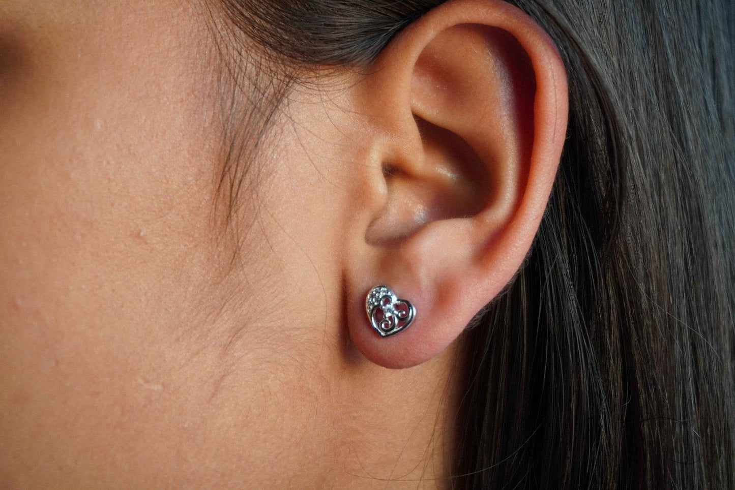 Ariva Silver Heart Earring - Ariva 