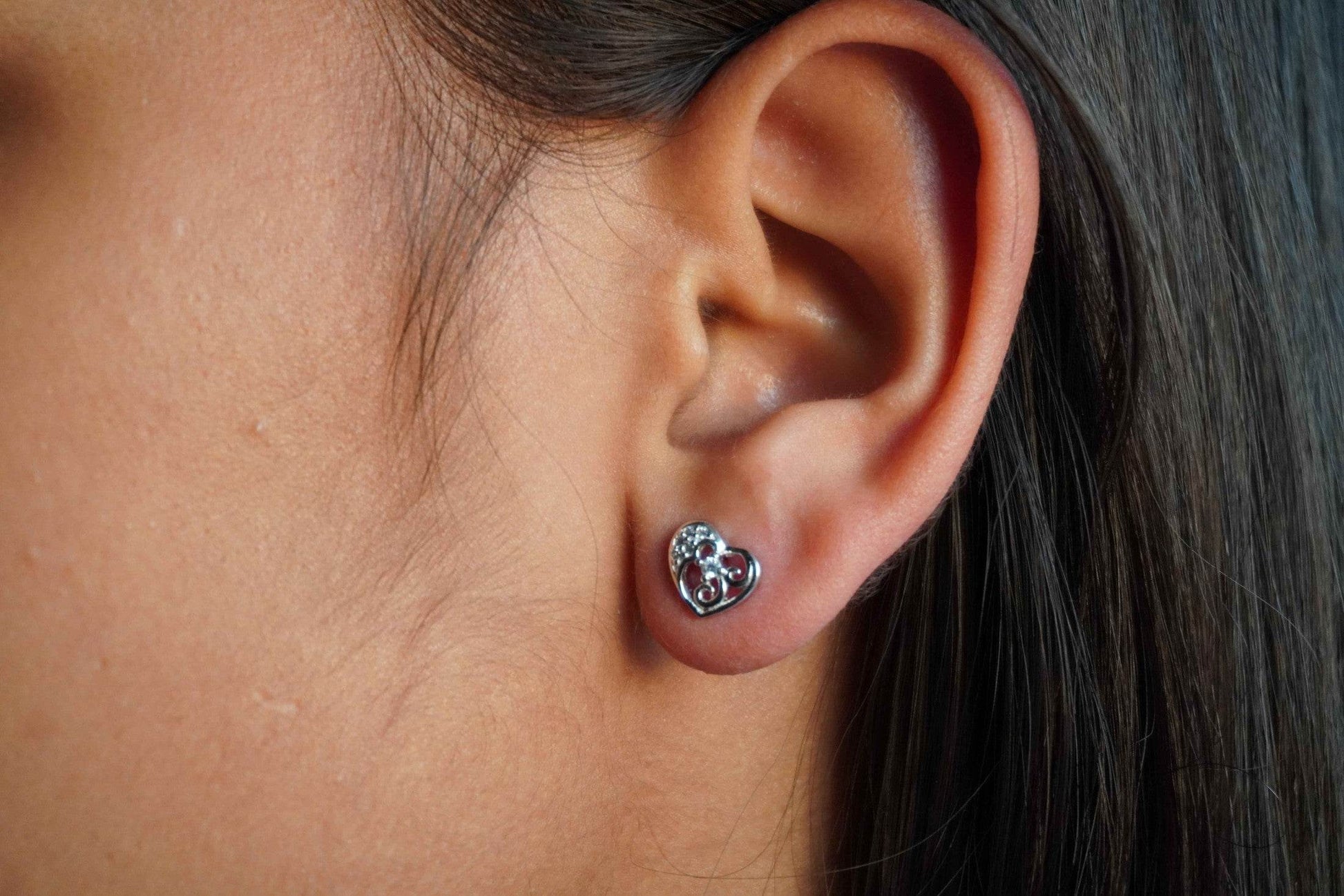 Ariva Silver Heart Earring - Ariva 