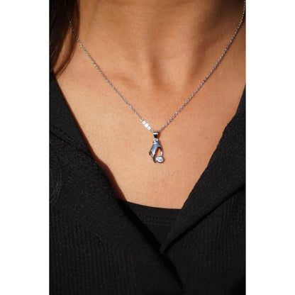 Ariva Silver Hand Pendant with Link Chain - Ariva 