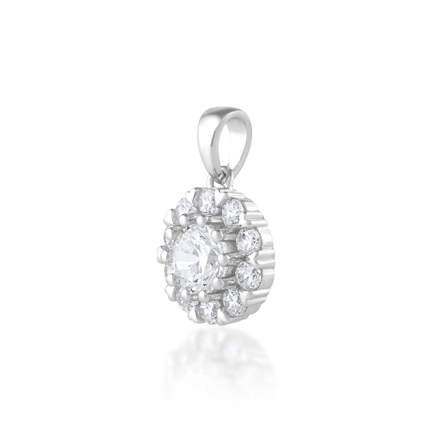 Ariva Silver White Zirconia Pendant Set - Ariva 