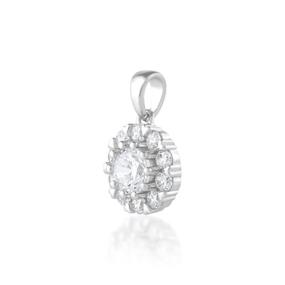 Ariva Silver White Zirconia Pendant Set - Ariva 