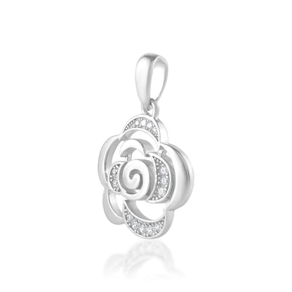 Ariva Silver Flower Pendant Set - Ariva 