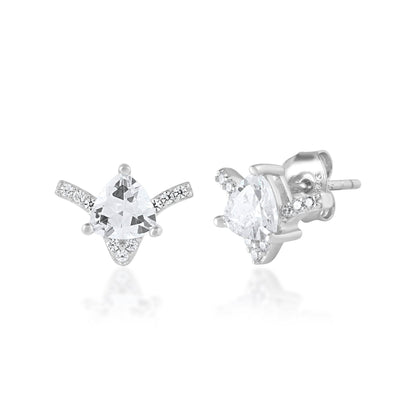 Ariva Silver Zirconia Studded Pendant Set - Ariva 