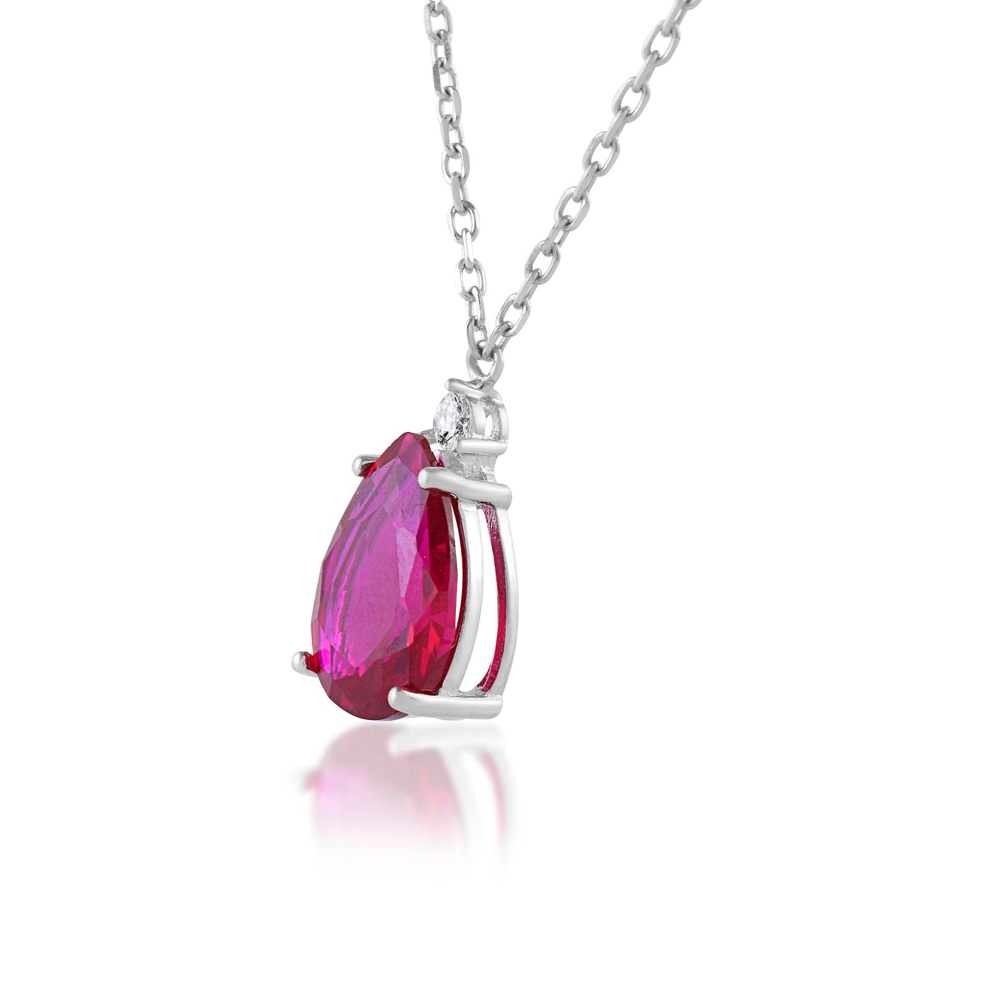 Ariva Silver Studded Wine Pendant Set - Ariva 