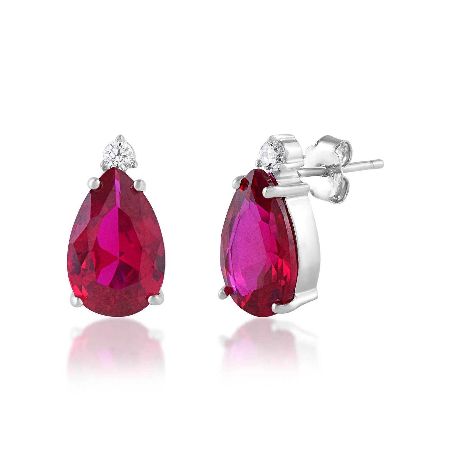 Ariva Silver Studded Wine Pendant Set - Ariva 