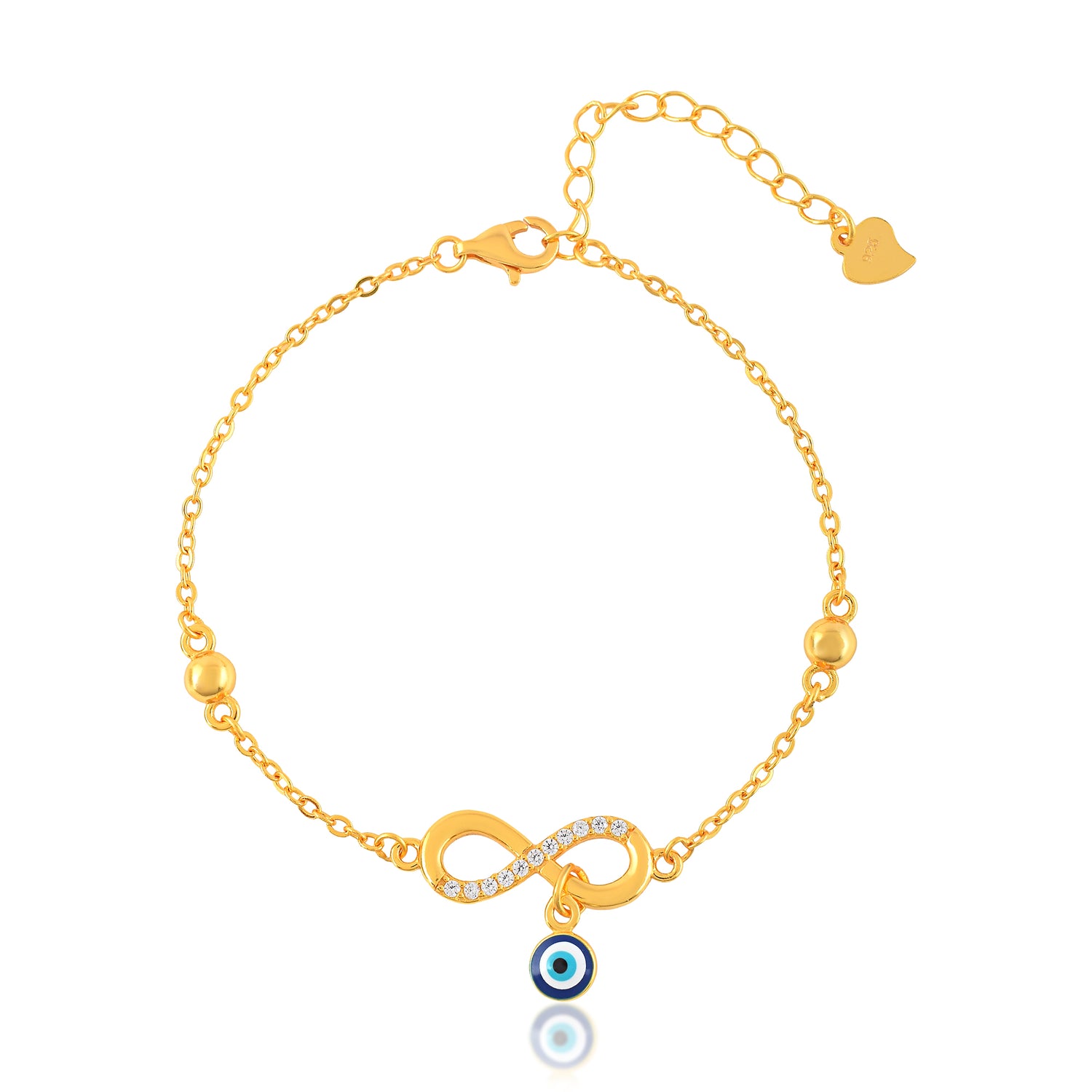 Ariva Gold Infinity Evil Eye Bracelet Ariva
