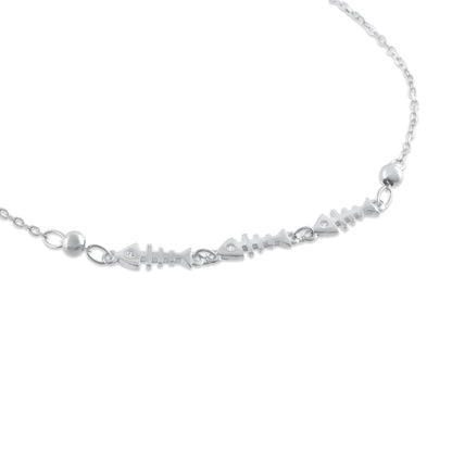 Ariva Silver Fish Bone Bracelet - Ariva 