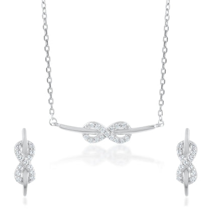 Ariva Silver Infinity Pendant Set - Ariva 