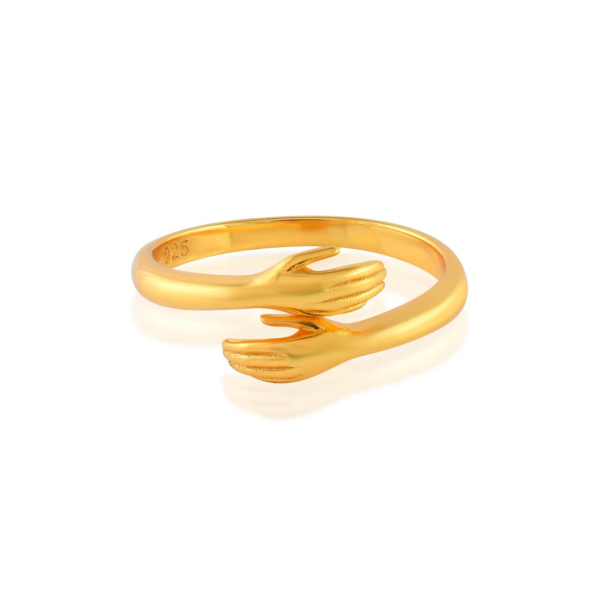 Ariva Silver Gold Hug Ring - Ariva 