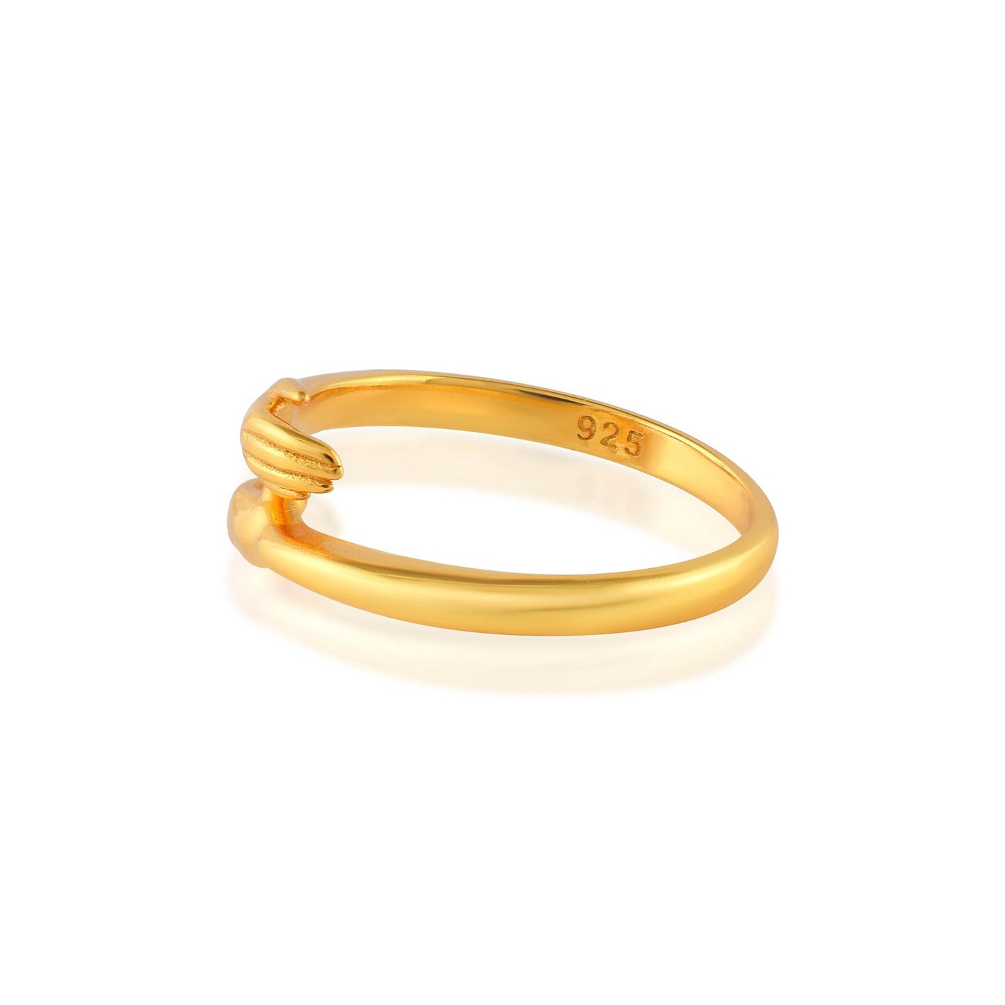 Ariva Silver Gold Hug Ring - Ariva 