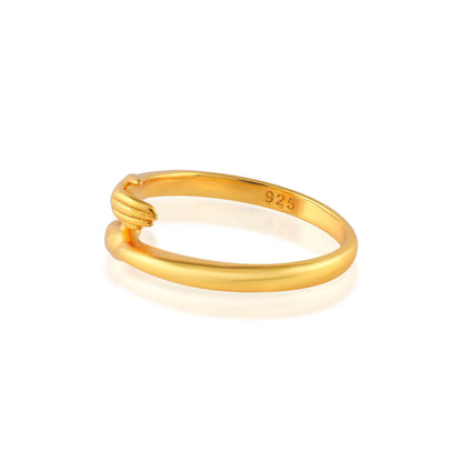 Ariva Silver Gold Hug Ring - Ariva 
