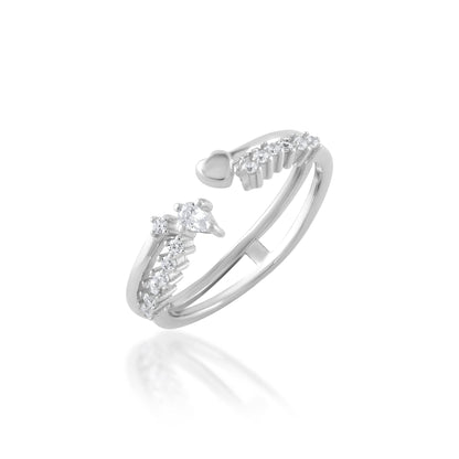 Ariva Silver Double Layer Ring - Ariva 