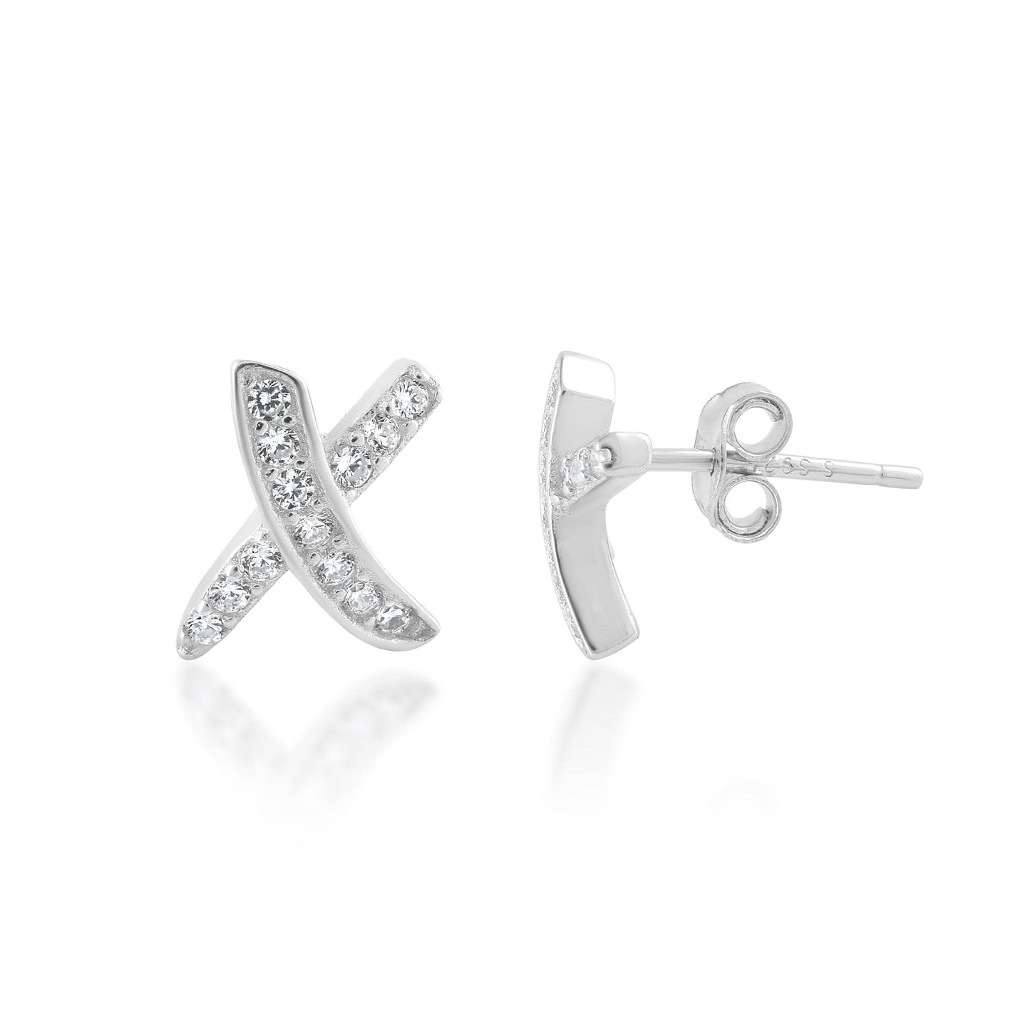 Ariva Silver Cross Earring - Ariva 