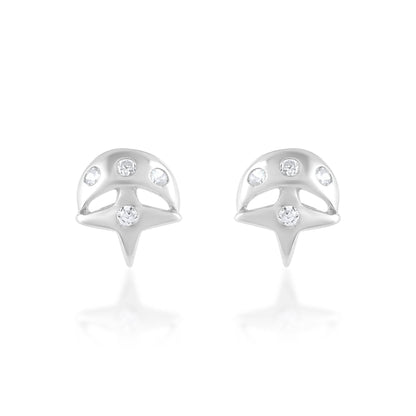 Ariva Silver Moon and Star Earring - Ariva 