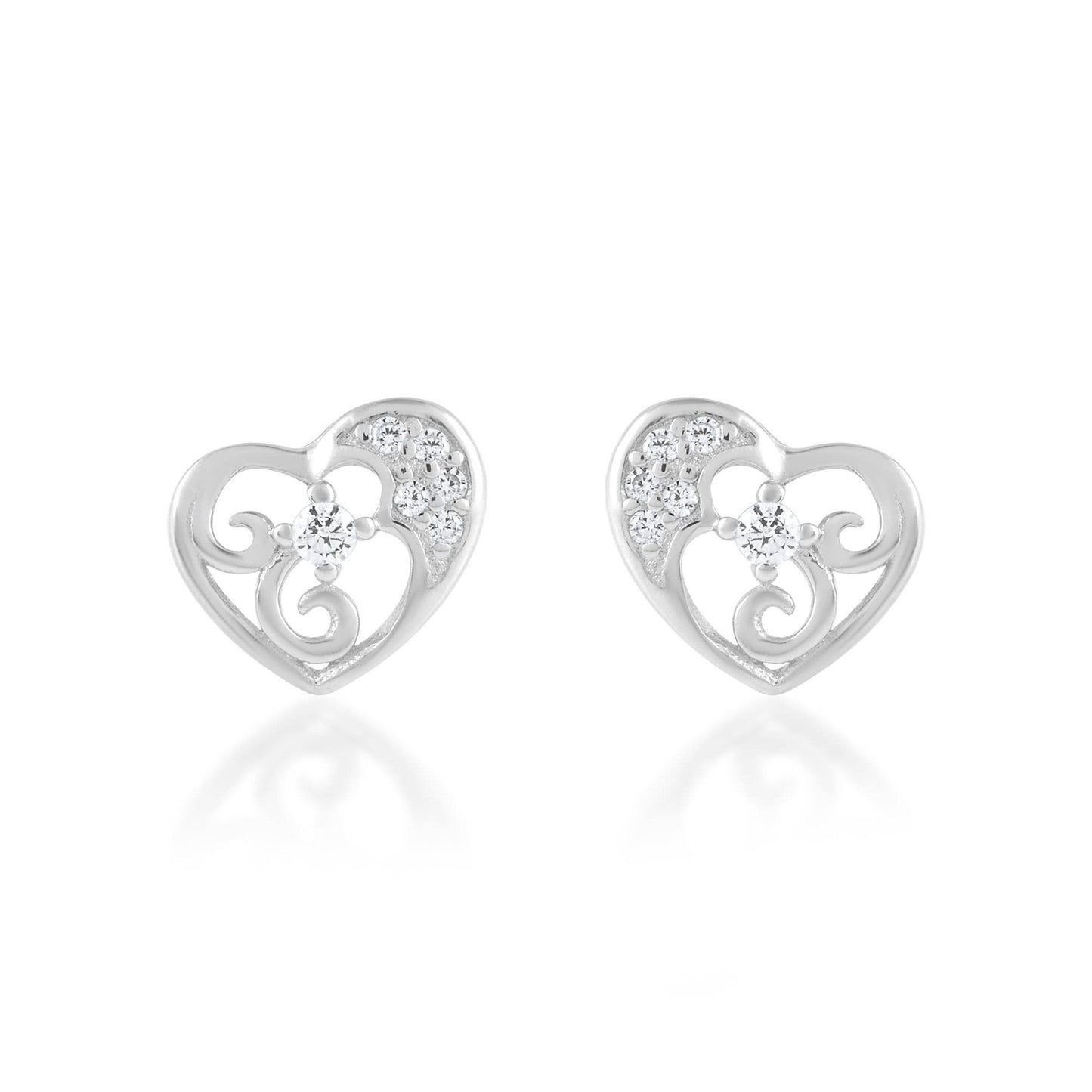 Ariva Silver Heart Earring - Ariva 