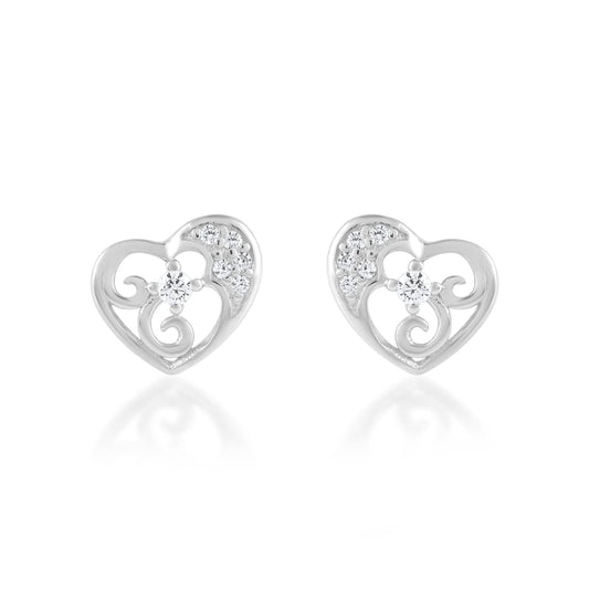 Ariva Silver Heart Earring - Ariva 