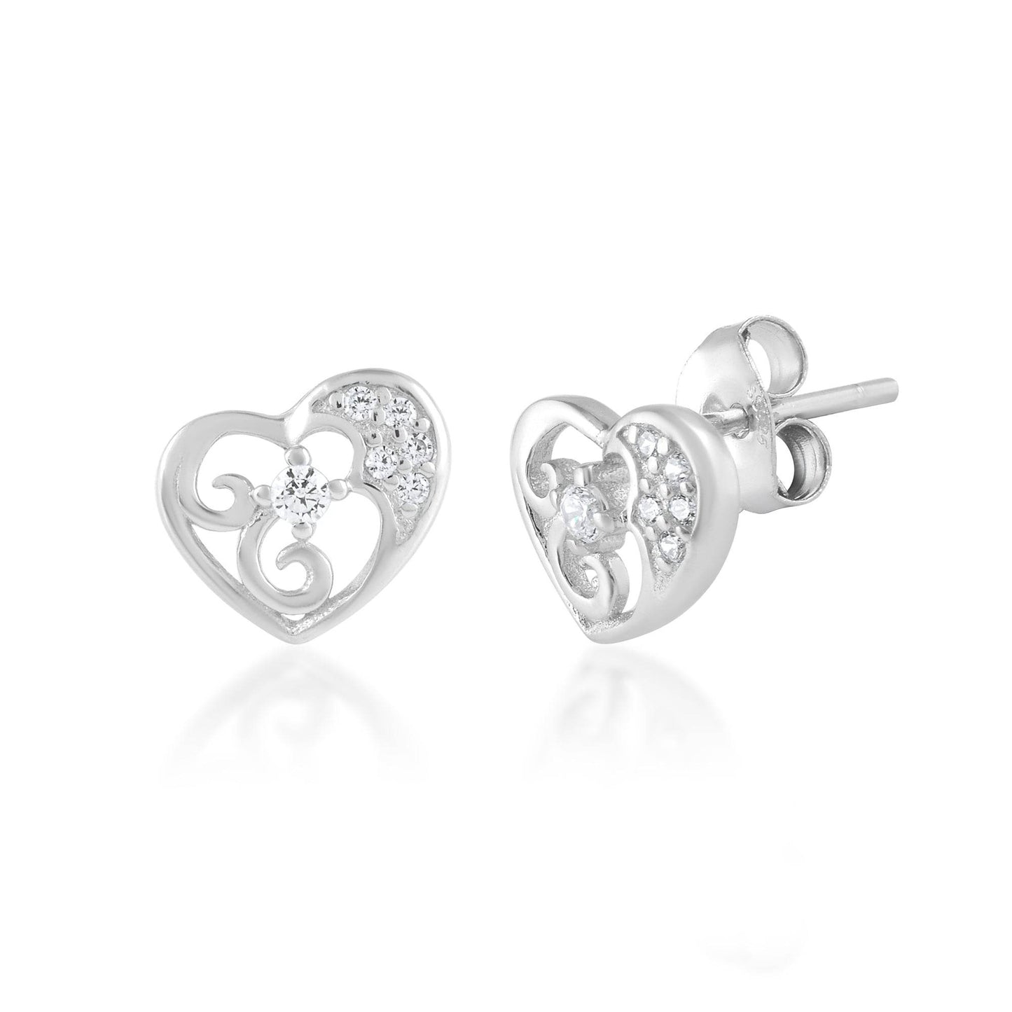 Ariva Silver Heart Earring - Ariva 
