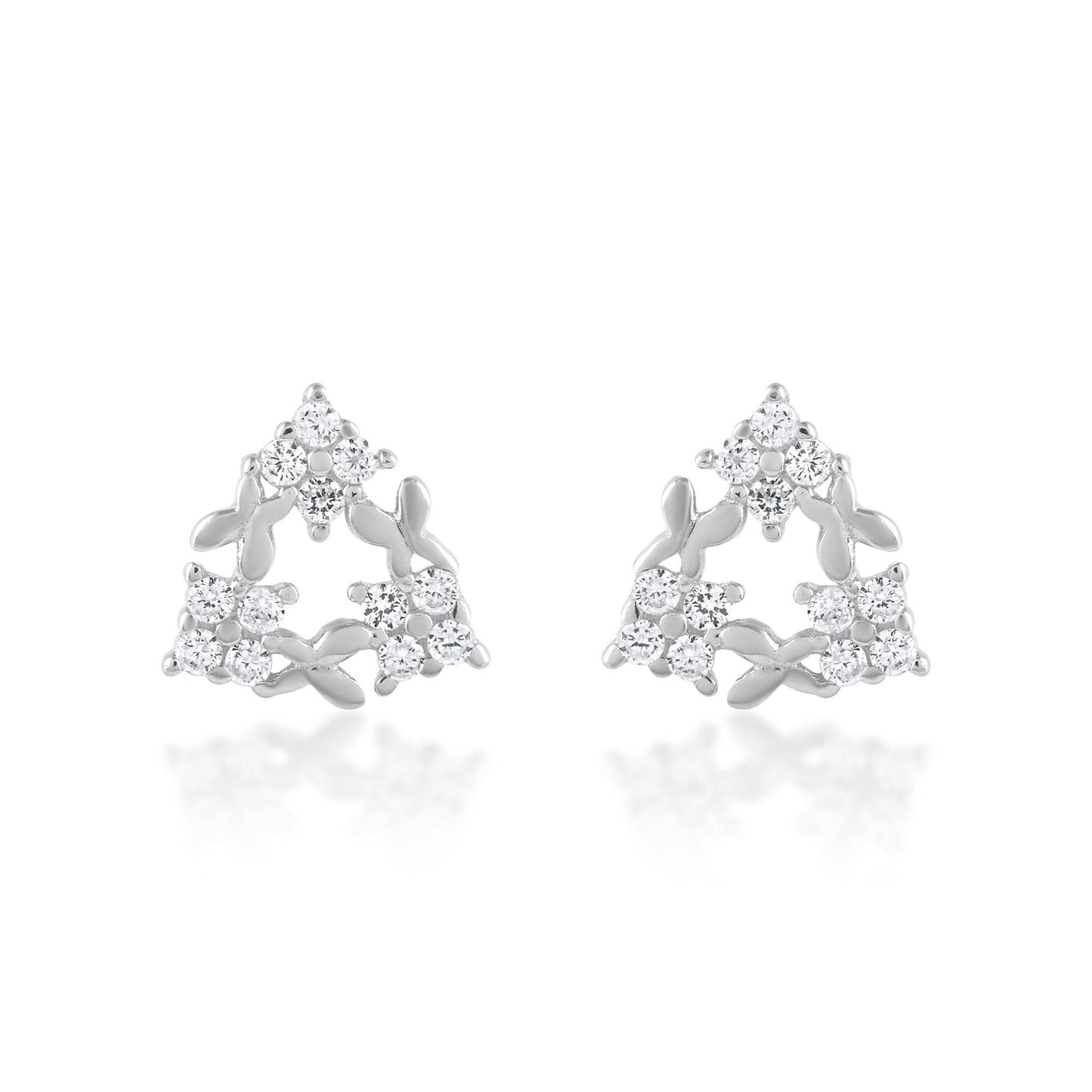 Ariva Silver Triangle Earring - Ariva 