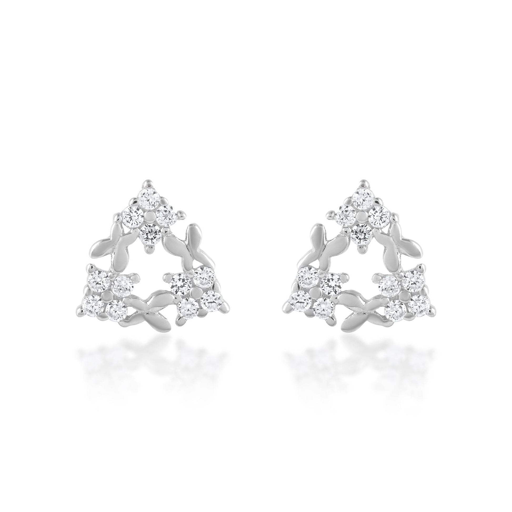 Ariva Silver Triangle Earring - Ariva 