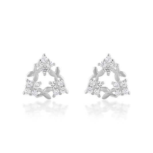 Ariva Silver Triangle Earring - Ariva 