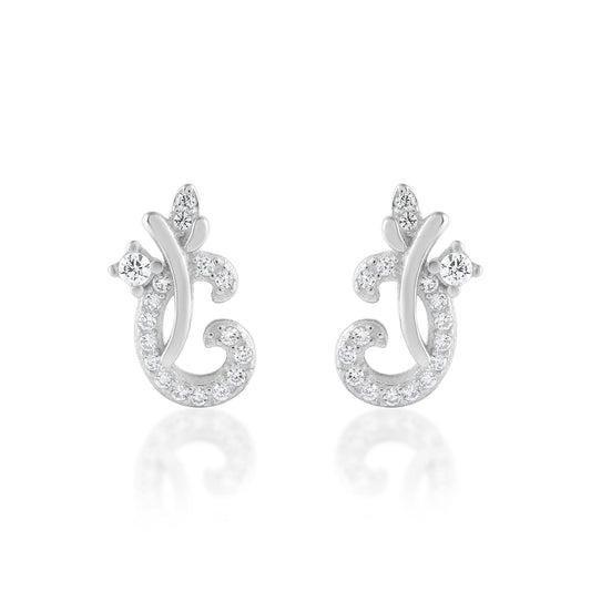 Ariva Silver Floral Earring - Ariva 