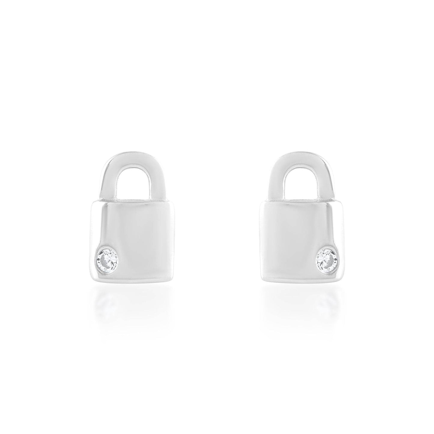 Ariva Silver Lock Earring - Ariva 