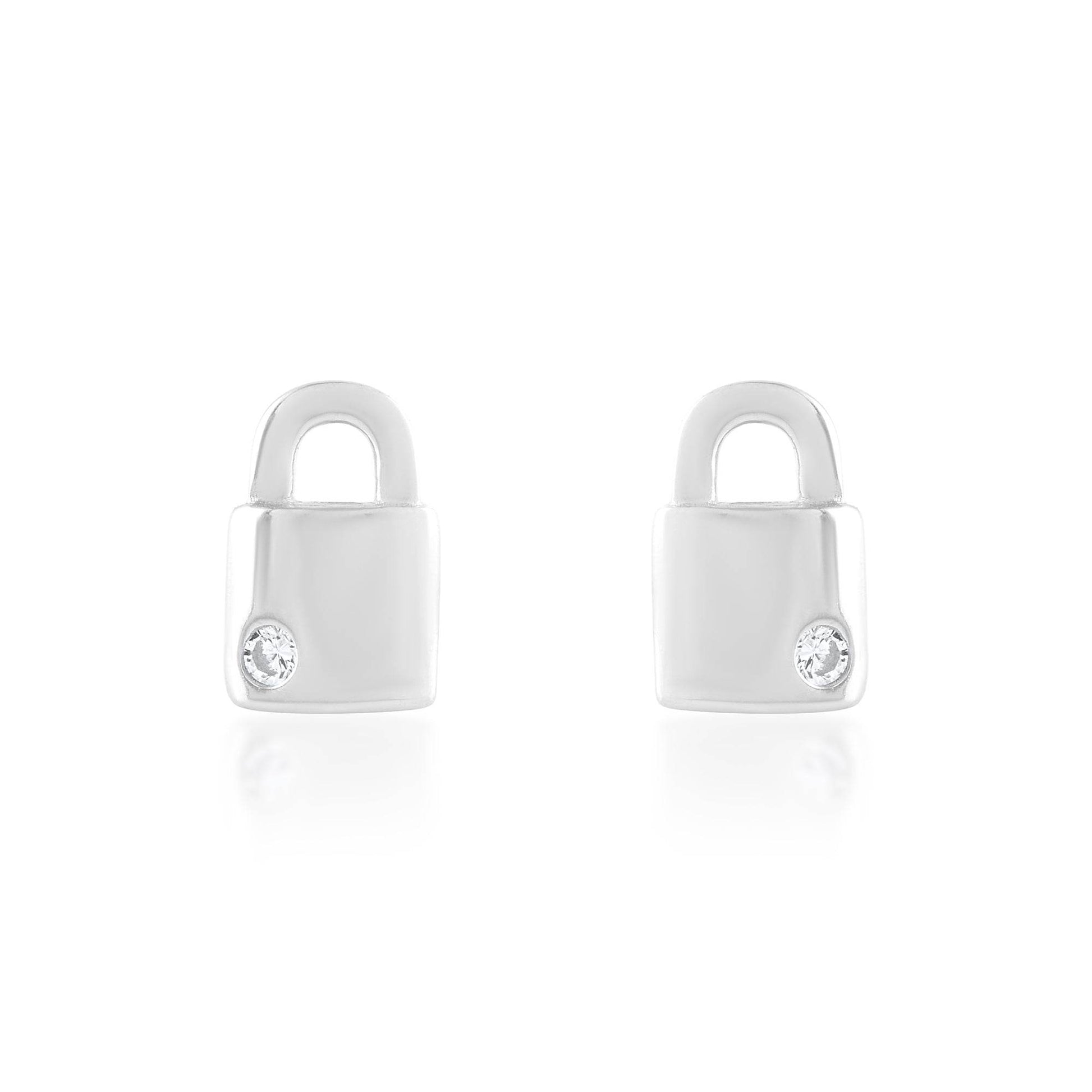 Ariva Silver Lock Earring - Ariva 