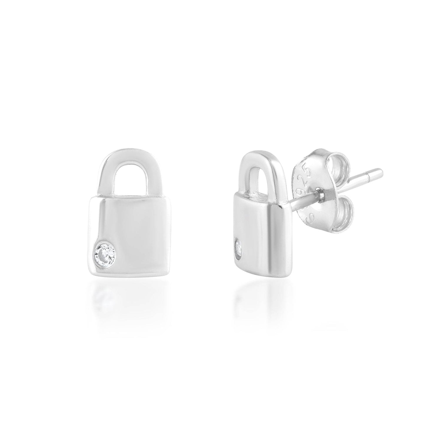 Ariva Silver Lock Earring - Ariva 