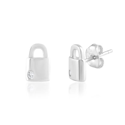 Ariva Silver Lock Earring - Ariva 