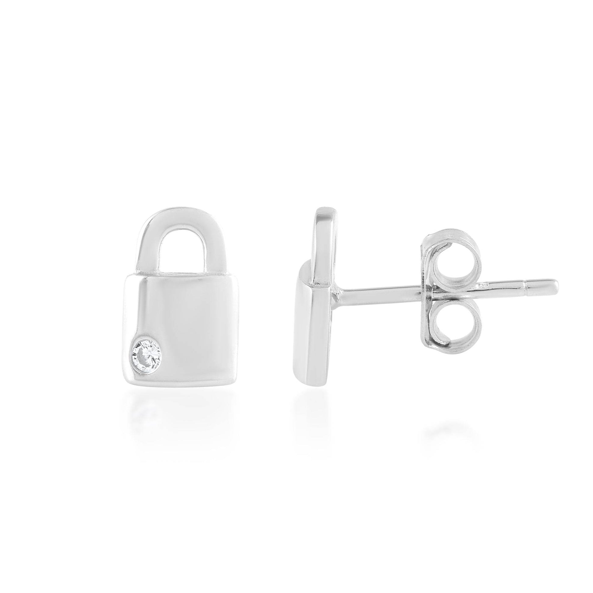 Ariva Silver Lock Earring - Ariva 