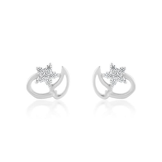 Ariva Silver Flower-Leaf Earring - Ariva 