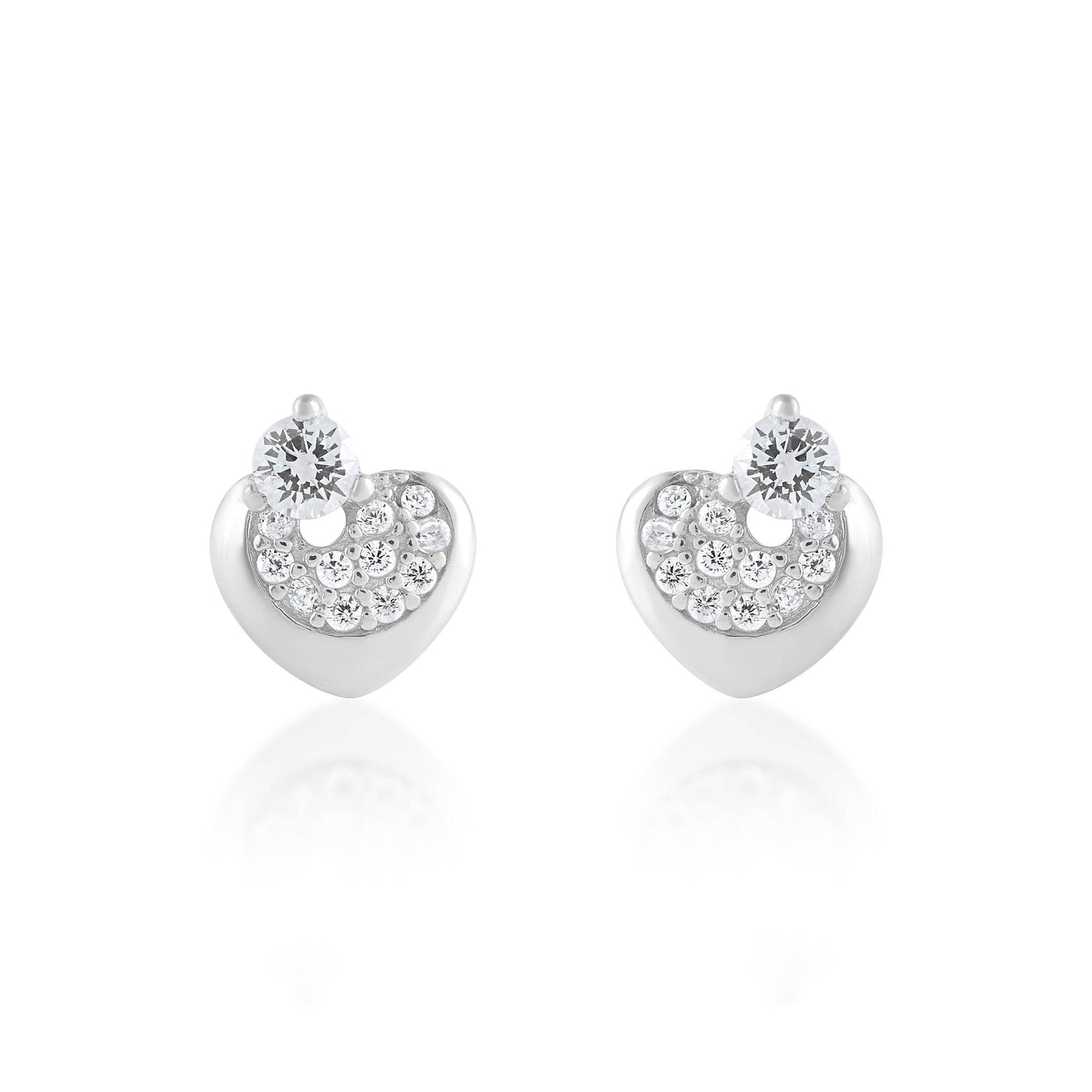 Ariva Silver Mini Heart Earring - Ariva 