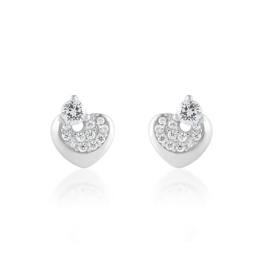 Ariva Silver Mini Heart Earring - Ariva 