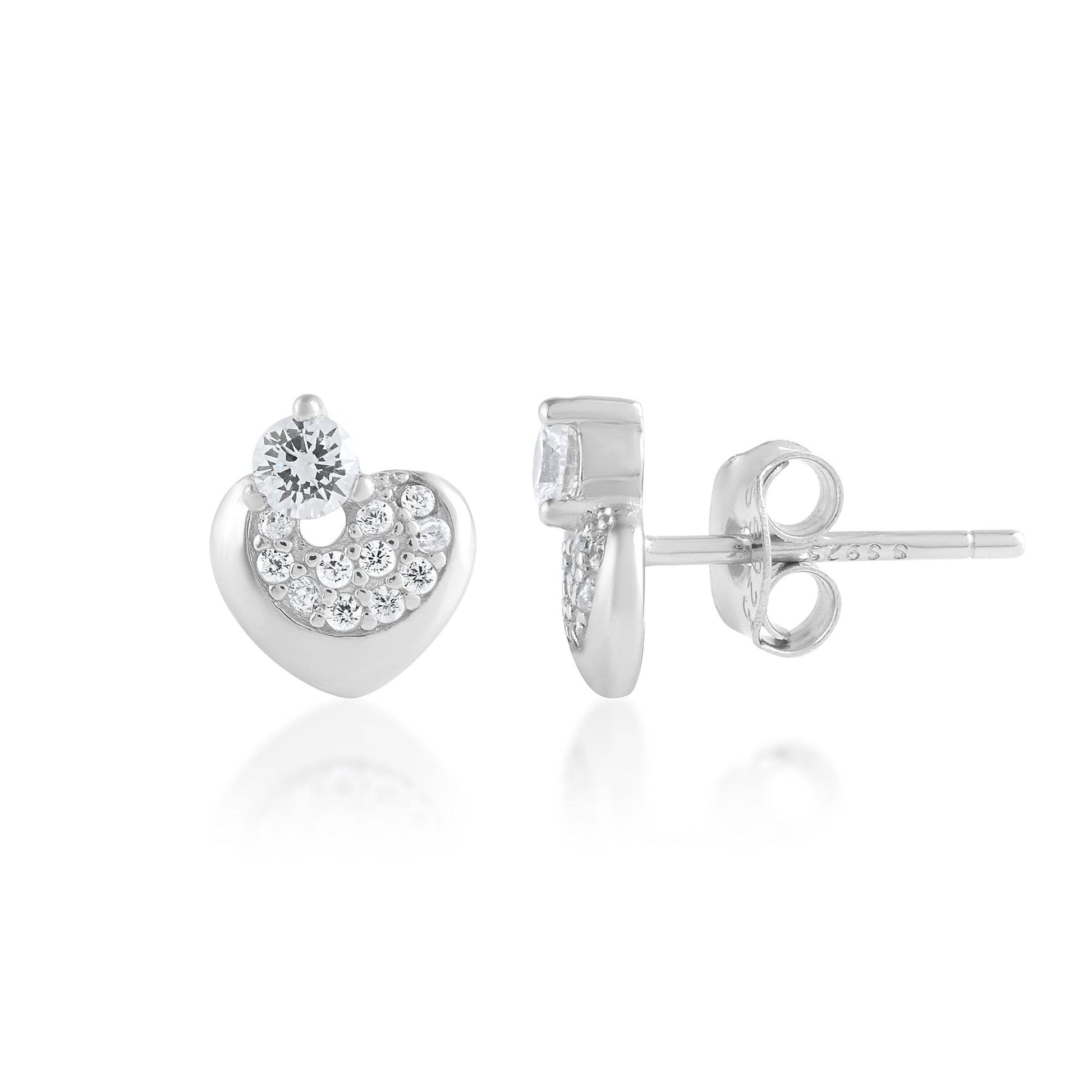 Ariva Silver Mini Heart Earring - Ariva 