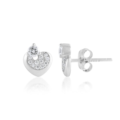 Ariva Silver Mini Heart Earring - Ariva 