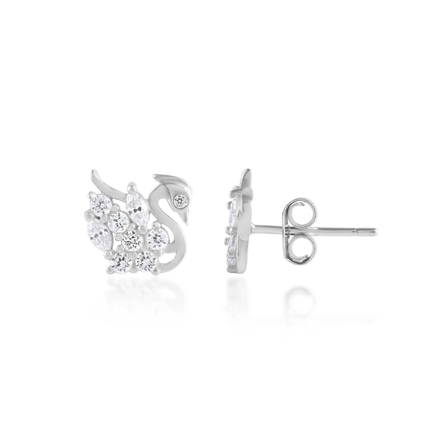 Ariva Silver Swan Earring - Ariva 