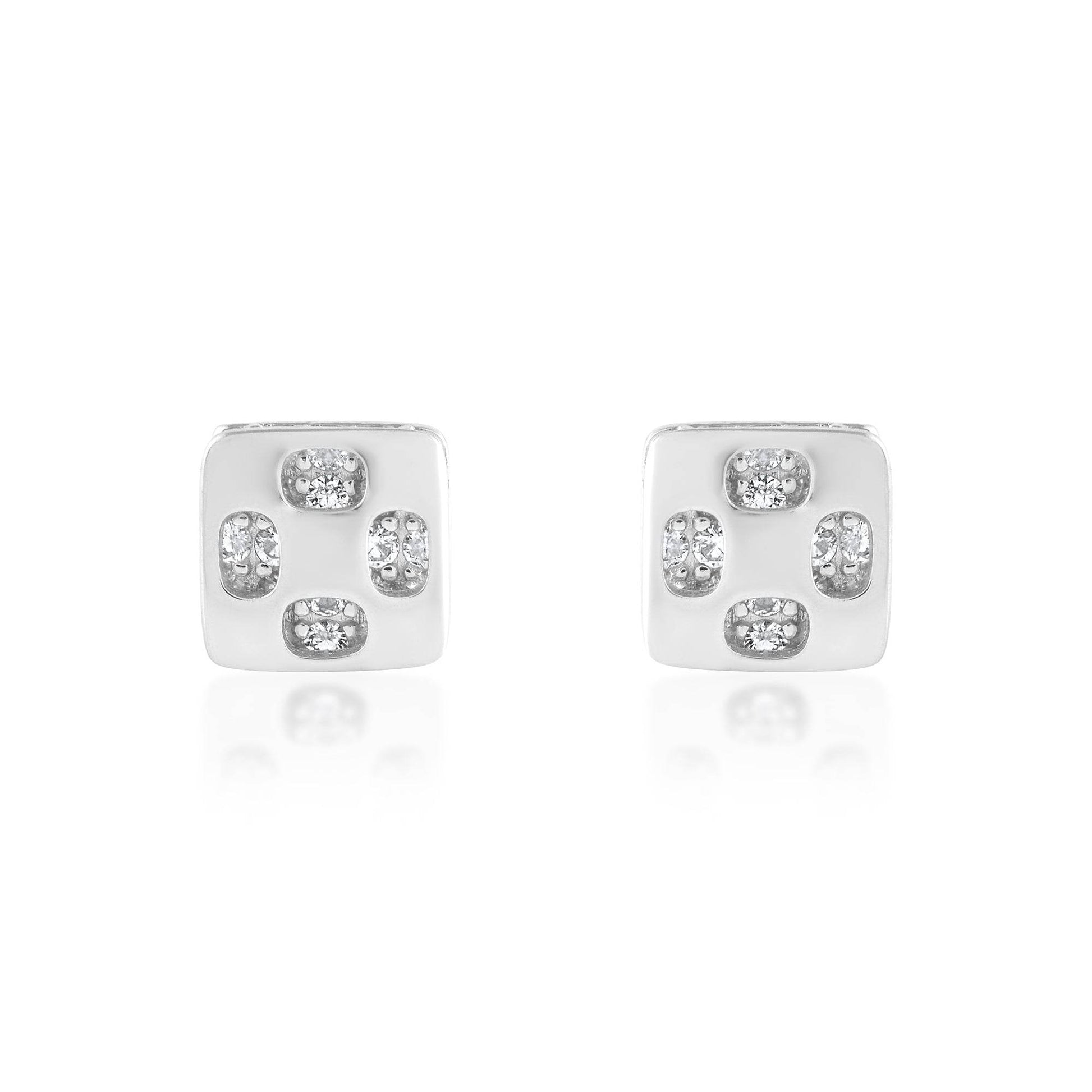 Ariva Silver Square Earring - Ariva 